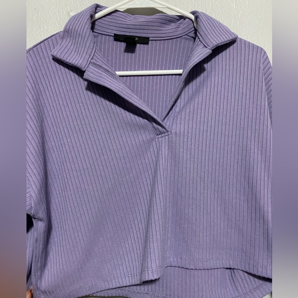 Forever 21 purple crop